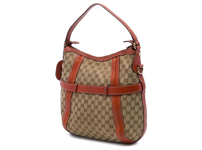 Borsa a tracolla Gucci Medium GG Canvas beige - vista 2