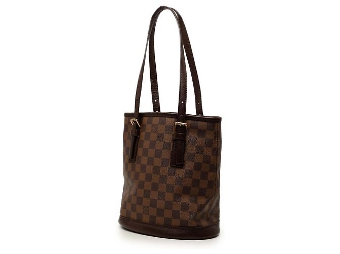 Bucket Borsa a secchiello Marais Damier Ebene marrone Louis Vuitton - vista 2