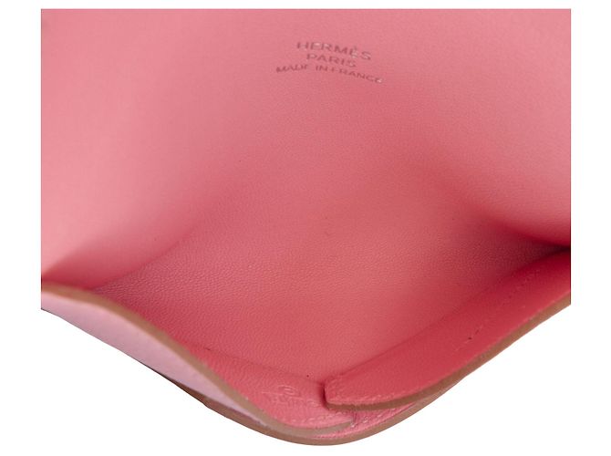 Tarjetero sobre Hermès Epsom rosa MM - vista 4
