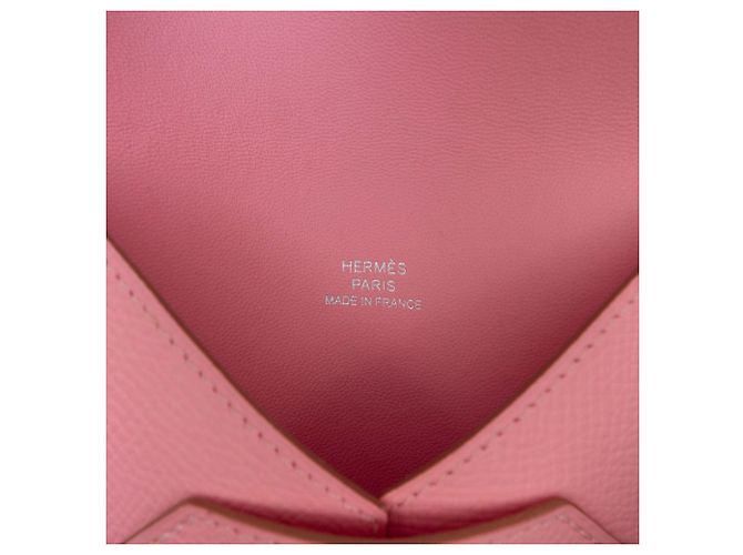Tarjetero sobre Hermès Epsom rosa MM - vista 5
