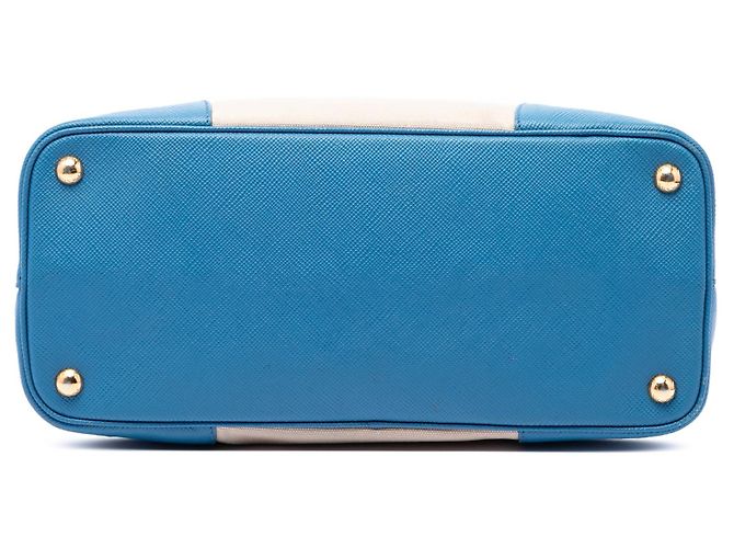 Double bolsa Saffiano bege com acabamento em couro Prada Medium - vista 3