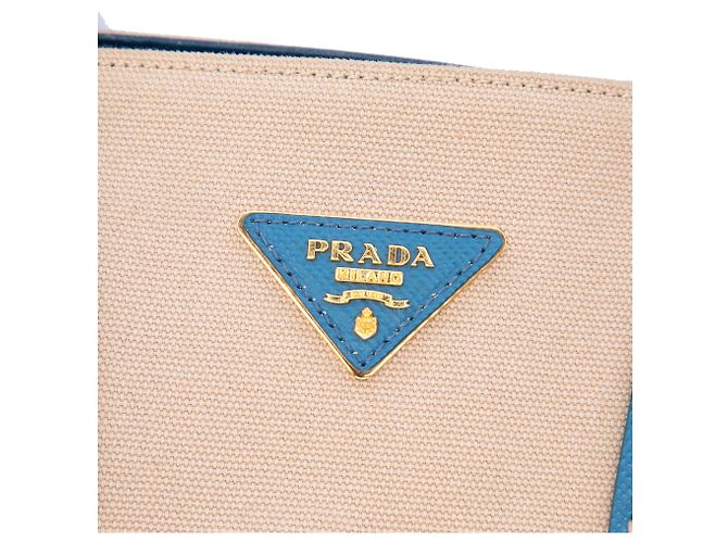 Double bolsa Saffiano bege com acabamento em couro Prada Medium - vista 5