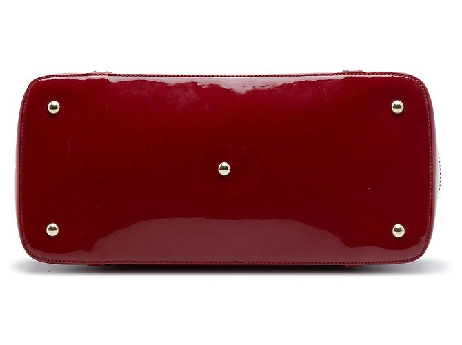 Borsa Satchel Gucci Large Microguccissima in vernice rossa Rosso - vista 3