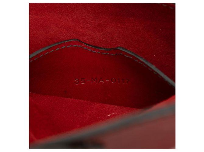 Saddle Mini borsa sella D Bee in pelle rossa Dior Rosso - vista 6