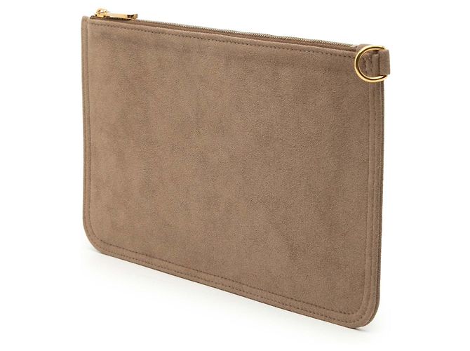 Braune Louis Vuitton Aurelia GM Pouch aus Wildleder - Ansicht 2