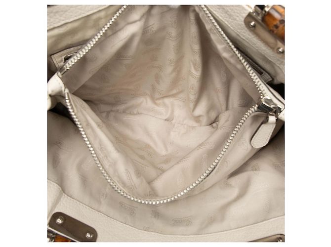Bamboo Gucci Libeccio Tote aus mittelgroßem GG Canvas in Beige - Ansicht 4