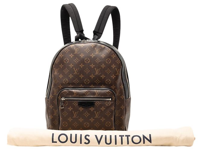 Zaino Louis Vuitton Monogram Macassar Josh marrone - vista 8