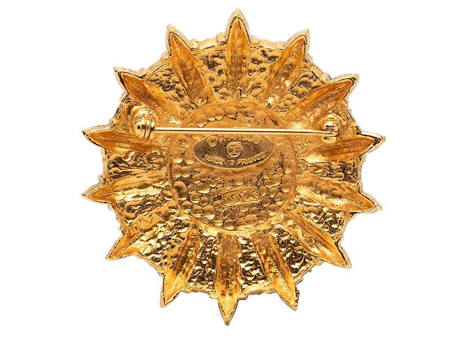 Spilla Sunburst Shield placcata oro Gold Chanel D'oro - vista 2