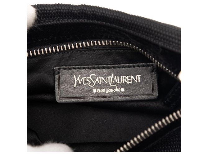 Borsa a tracolla in nylon con logo nero Saint Laurent - vista 5