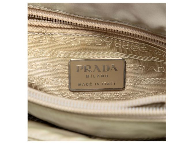 Prada Tessuto Chain Shoulder Bag in Beige - vista 5