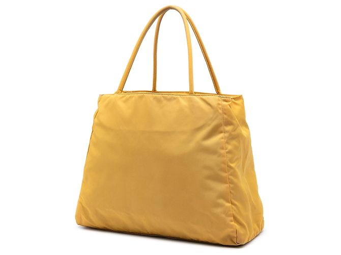 Tote City in Tessuto giallo Prada - vista 2