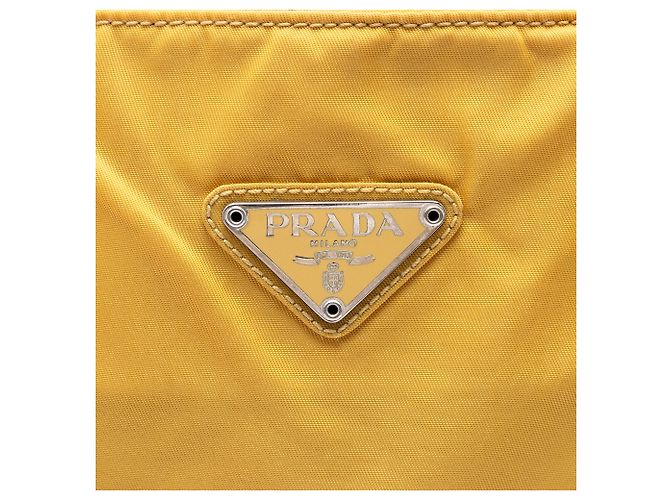 Tote City in Tessuto giallo Prada - vista 5