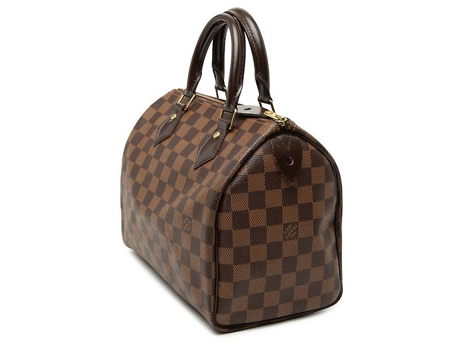 Borsa Boston Louis Vuitton Damier Ebene Speedy 25 marrone - vista 2