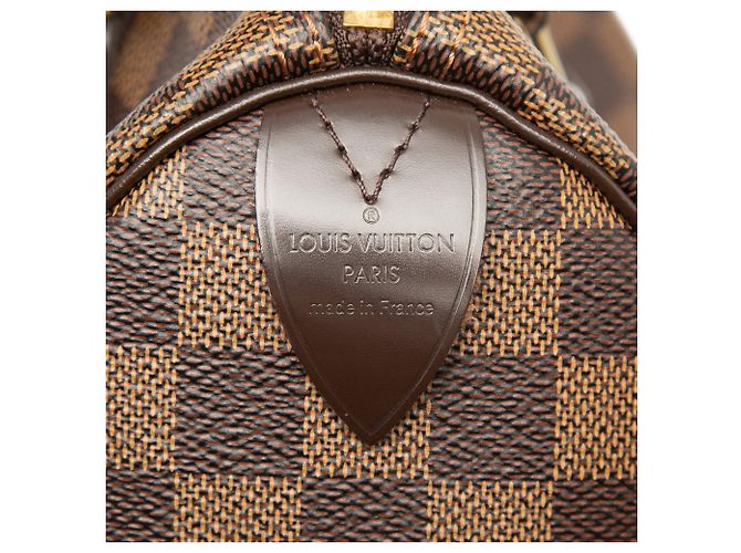 Borsa Boston Louis Vuitton Damier Ebene Speedy 25 marrone - vista 5
