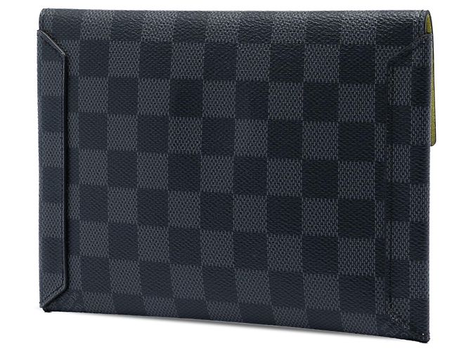 Clutch Louis Vuitton Damier Graphite Alpha Pochette MM Nera Nero - vista 2