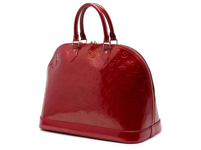 Borsa Louis Vuitton Monogram Vernis Alma GM rossa Rosso - vista 2