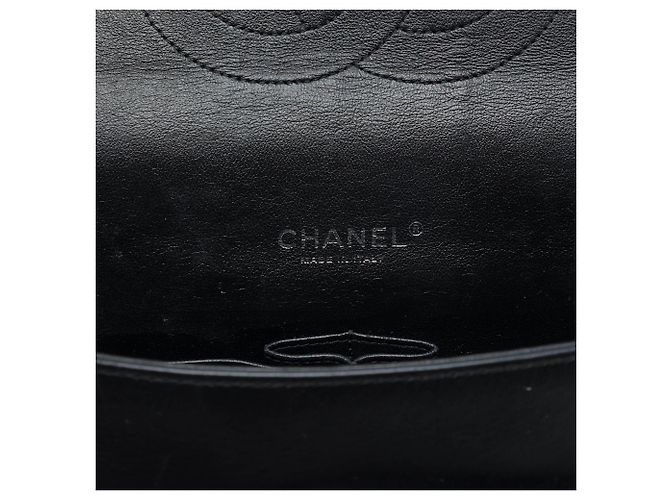 Borsa a tracolla Chanel Maxi Classic Patent Double Flap nera Nero - vista 5