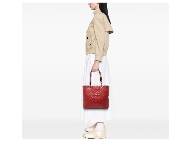 Tote Verticale Chanel Caviar Rosso - vista 6