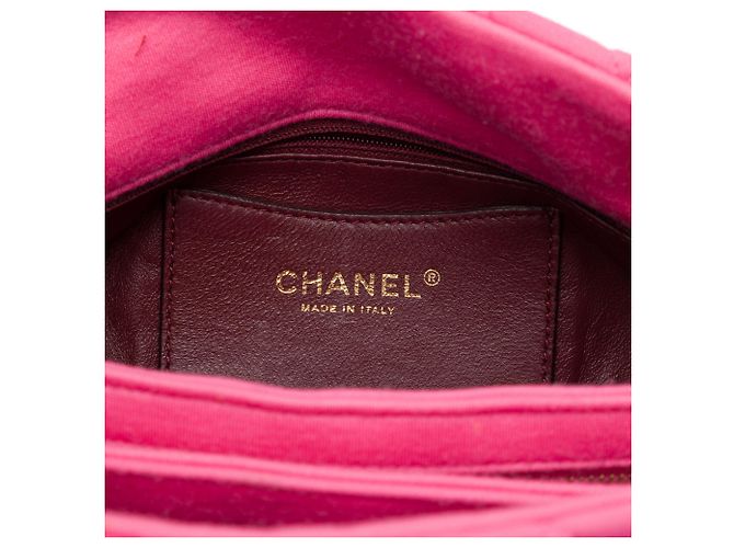 Borsa bowling Pink Chanel Small Quilted Jersey Just Mademoiselle Rosa - vista 5