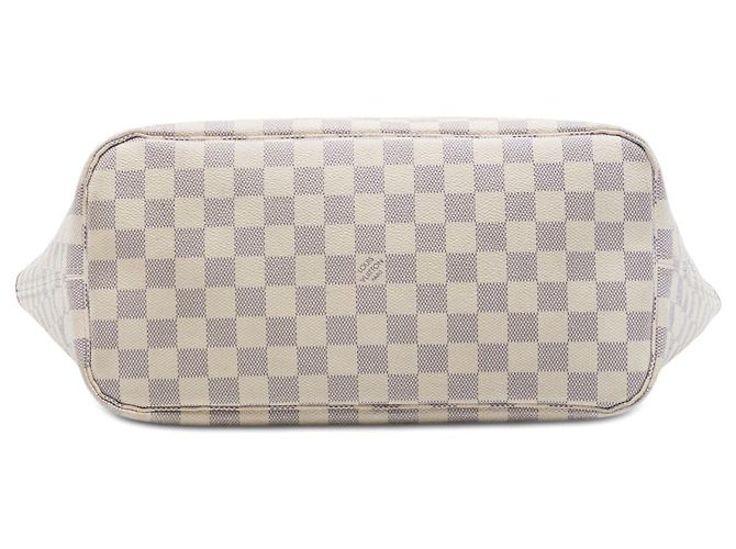 Borsa Tote Neverfull MM in Damier Azur bianco Louis Vuitton - vista 3