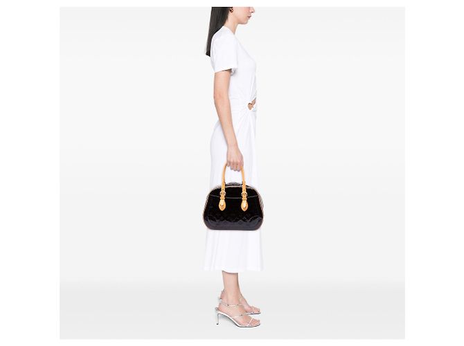 Borsa Louis Vuitton Monogram Vernis Summit Drive viola Porpora - vista 6