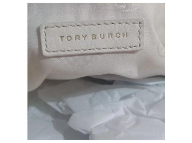 Borsa Tote Tory Burch in pelle bianca ricamata e decorata Bianco Rosso Blu - vista 3