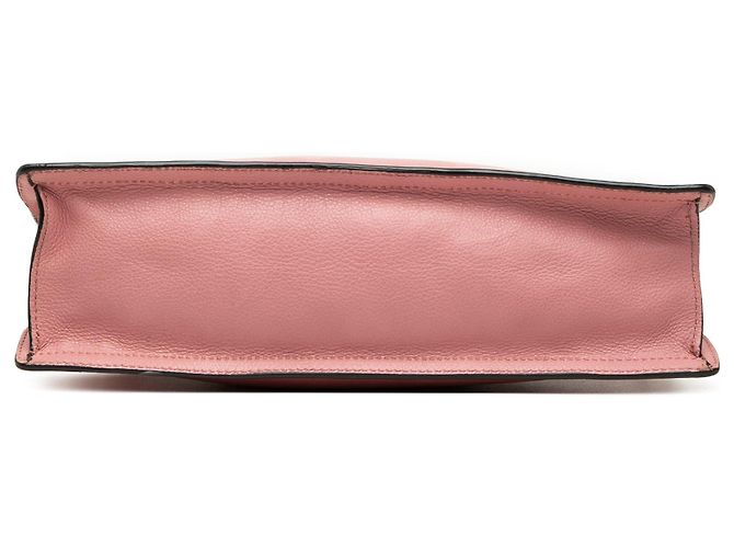 Borsa a tracolla Prada Glace Calf Etiquette rosa - vista 3