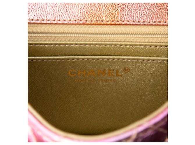 Mini Borsa a Spalla Reissue 2.55 Single Flap 224 in Capra Trapuntata Stropicciata Multi Chanel Rainbow Multicolore - vista 5