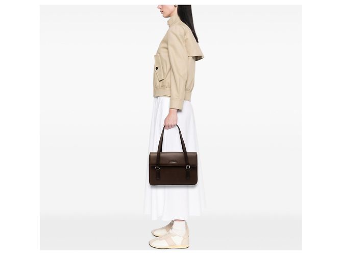 Braune Burberry Lederhandtasche - Ansicht 7