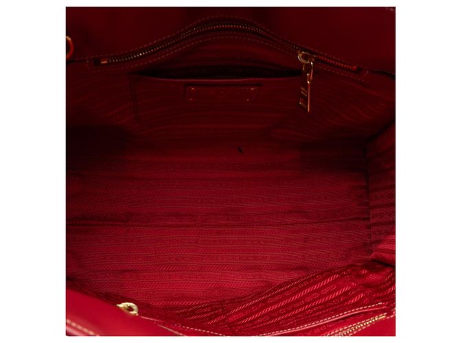 Borsa Prada Saffiano Trimmed Canvas Canapa marrone - vista 4