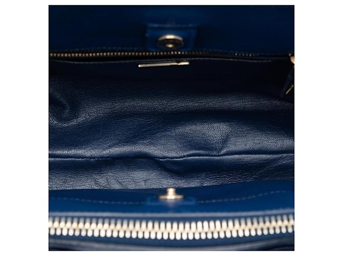 Borsa a mano satchel Prada Saffiano Cuir Double Zip Top Handle Blu - vista 4
