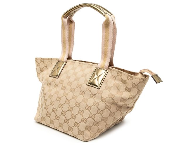 Tote Gucci GG Canvas Web beige - vista 2
