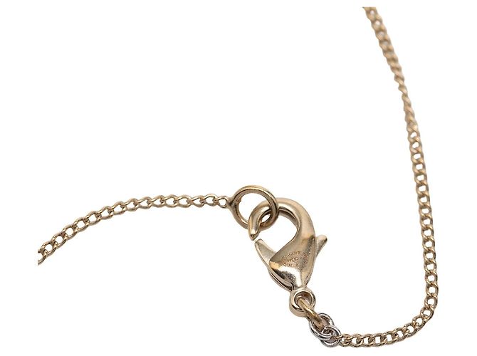 Collana con pendente Camellia Chanel CC placcato oro D'oro - vista 5