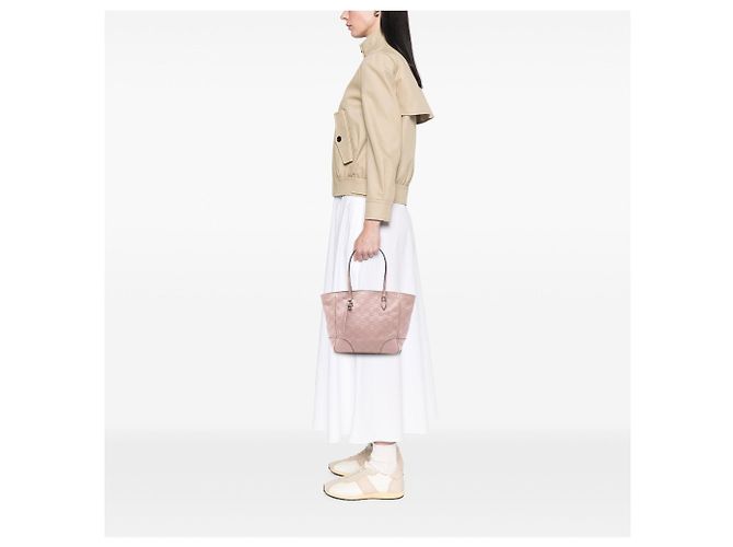 Borsa Tote Gucci Guccissima rosa - vista 7
