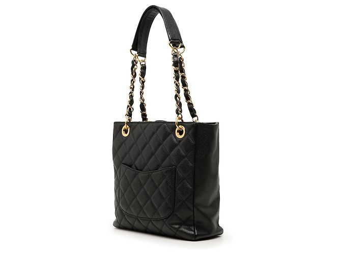Piccola borsa shopping Chanel Caviar nera Nero - vista 2