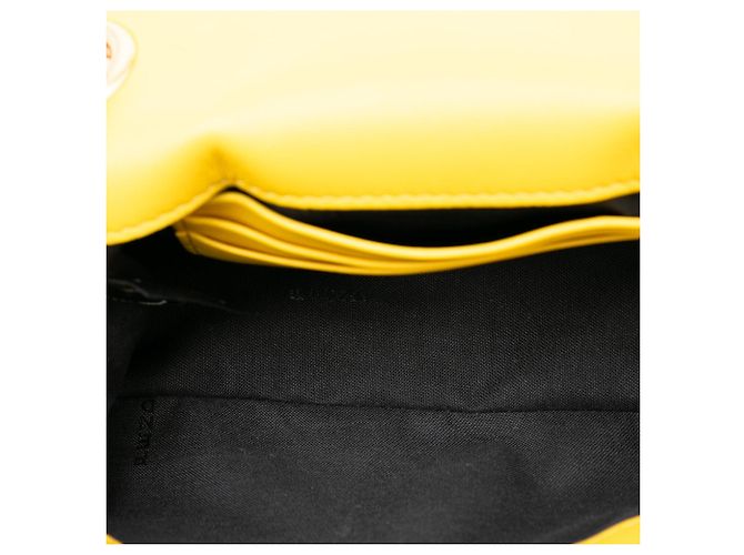 Borsa a tracolla Fendi Mini Bicolor Nappa Apolo Chain Baguette gialla Giallo - vista 4
