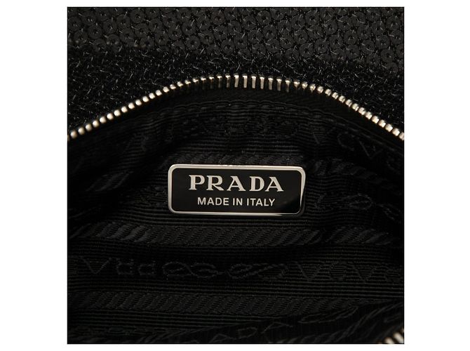 Tote Prada Large in rete con paillettes e logo nero - vista 5