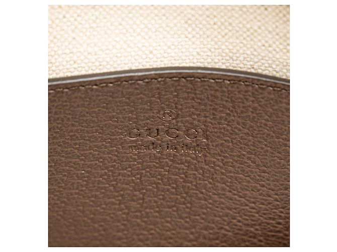 Borsa satchel Gucci Mini Jumbo GG Canvas Web marrone - vista 5