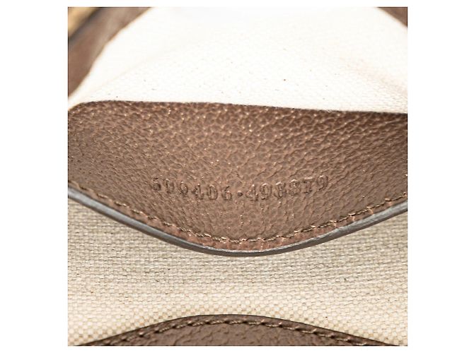 Borsa satchel Gucci Mini Jumbo GG Canvas Web marrone - vista 6
