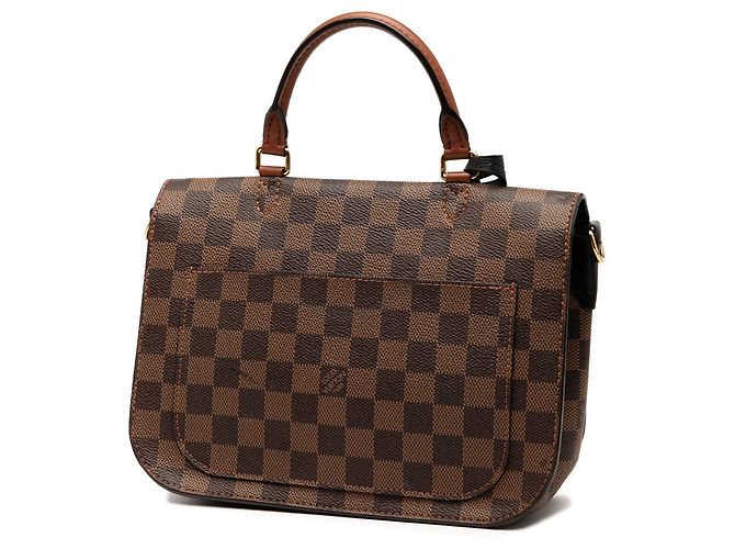 Borsa Beaumarchais in Damier Ebene marrone Louis Vuitton - vista 2