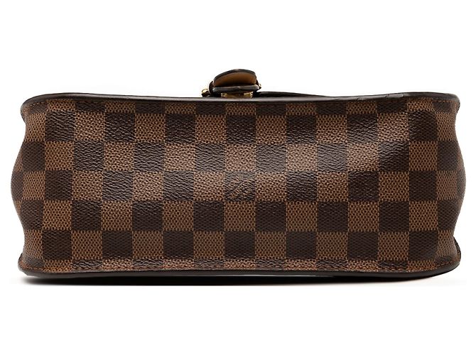 Borsa Beaumarchais in Damier Ebene marrone Louis Vuitton - vista 3