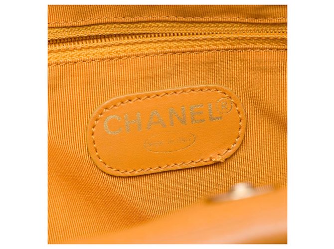 Tote Chanel CC Caviar Wood Top Handle Tan Cammello - vista 5