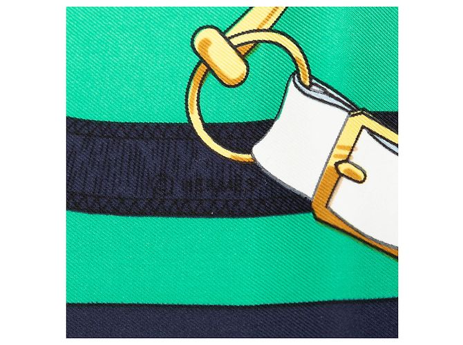 Hermès Eperon d Or Seidentuch Grün 90 - Ansicht 6