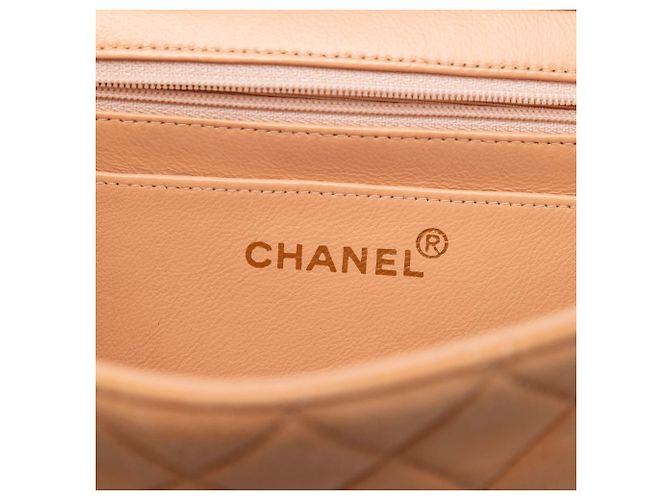 Bolsa Chanel Rita Flap em camurça acolchoada bege - vista 5
