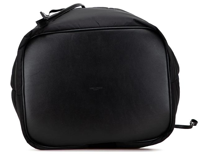 Black Saint Laurent Nylon Rive Gauche Drawstring Backpack - view 3