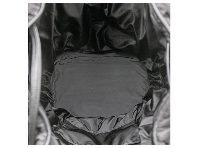 Black Saint Laurent Nylon Rive Gauche Drawstring Backpack - view 4
