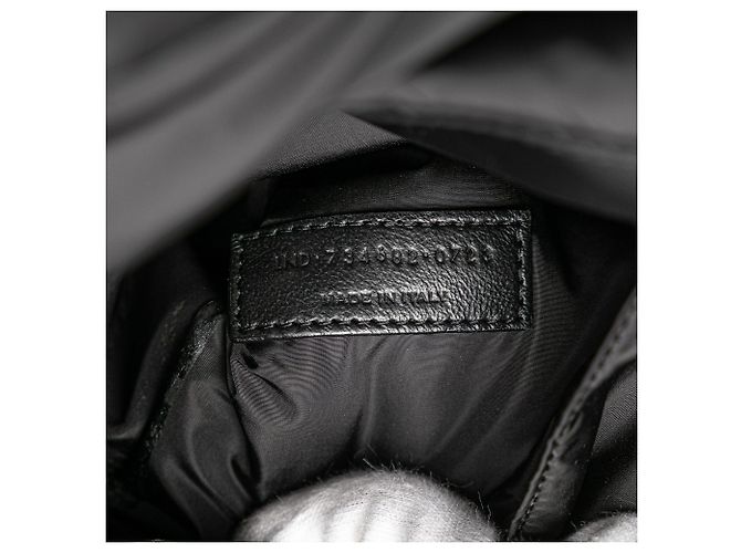 Black Saint Laurent Nylon Rive Gauche Drawstring Backpack - view 6