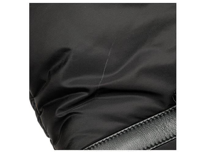 Black Saint Laurent Nylon Rive Gauche Drawstring Backpack - view 8