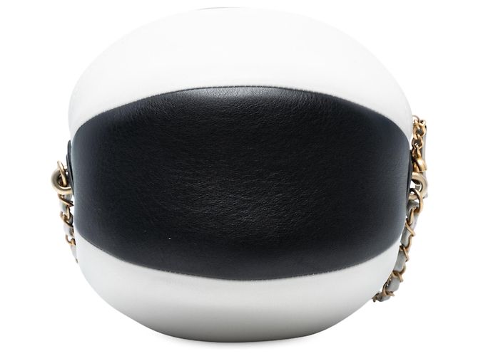 Borsa Chanel Coco Beach Ball in pelle di vitello nera Nero - vista 3
