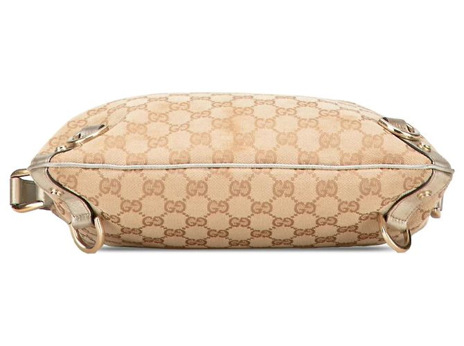 Borsa a tracolla Abbey GG Canvas marrone con anello a D Gucci - vista 3